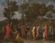 Nicolas Poussin - The Sacrament of Ordination Art Print on Canvas Wall Decor 36"