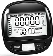 TOGEVAL Portable Step Counter by Pedometer for Walking for Seniors Outdoor Pedometer 7-Day Memory Easy to Use Large Buttons