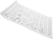 ERINGOGO Paper Harp Chord Chart for Beginners Durable Coated Paper Harp Chord Poster Easy to Use for Practice and Wall Display