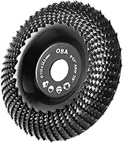 OBA Wood Carving Disc for Angle Grinder 4-1/2 Inch, Wood Shaping Grinding Wheel with 5/8” Arbor