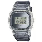 【CASIO】G-SHOCK 經典方/圓款透明數位運動錶-灰(DW-5600SK-1/DW-6900SK-1)正版宏崑貨