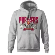 NEW Brisbane Lions 2024 Premiers Mens Grey Hoodie