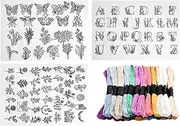 Perfeclan 3Pcs Fabric Stabilizer Water Soluble Embroidery Patterns Transfer Patch Paper Sewing Stabilizer for Tablecloths Canvas Shoes