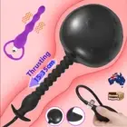 Inflatable Thrusting Anal Butt Plug G Spot Expandable Prostate Massager Sex Toy
