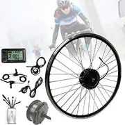 Electric Bike Conversion kit 20"/24"/26"/27.5"/28" 29" 700C Front/Rear WheelE-Bike Conversion Kit,48V 500W Powerful and Efficient Brushless Toothed Motor,w/PAS/LCD Display(Front,27.5inch)