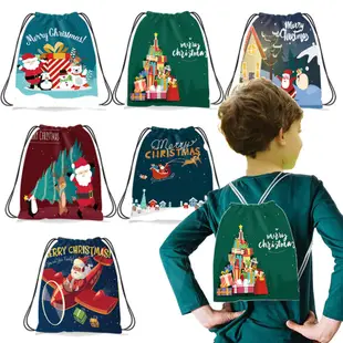 束口後背袋 背包 束口袋 收納袋 後背包 揹包 外出袋 學生背包 小禮物 耶誕節 聖誕 【XM0827】《Jami》