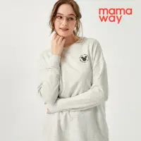 在飛比找momo購物網優惠-【mamaway 媽媽餵】迪士尼米奇與好友們長版孕哺上衣