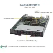 ✅Supermicro SBI-7128R-C6 Intel DP Blade with 6x SAS3 2.5" HDD Blade Barebone
