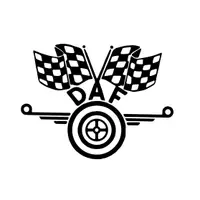 在飛比找蝦皮購物優惠-【重機の殿堂】DAF 賽車旗 LOGO 貨車 卡車  貼紙 