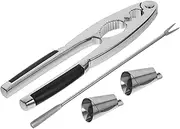Mikinona Stainless Steel Walnut Clip Set Nut Opener Tool Multifunctional Opener
