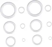 SEWACC 12 Pcs DIY Craft Round Ring Christmas Wreath Accessory Kit Wreath DIY Ring Supplies