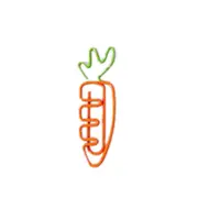 6Pcs/set Carrot Shape Paper Clip Cartoon Pin Stationery Clip Birthday Gift