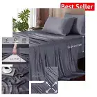 Silky King Size Cooling Sheets - Rayon Bamboo, Fits Extra Deep Mattresses