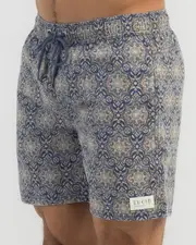[Lucid] Lucid Men's Prime Elastic Waist Shorts in Navy Size Small S Navy