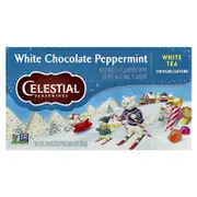 Celestial Seasonings, White Tea, White Chocolate Peppermint, 20 Tea Bags, 0.9 oz (25 g)