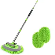 62'' Microfiber Car Wash Brush Mop Kit Sponge with Long Handle, Chenille 6pcs