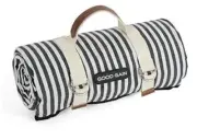 Waterproof Picnic Blanket Portable with Carry Strap for Beach Mat or Nave Blue