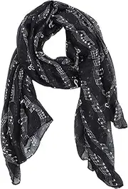 [Holibanna] Fashion Music Note Scarf Women Summer Scarf Sunproof Shawl Delicate Girl Shoulder Shawl for Outdoors
