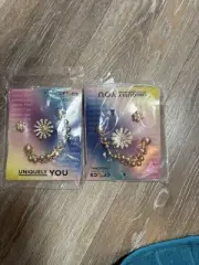 Gold Flower Chain Croc Charms Jibbit Jibbitz Set