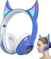 Wireless Over-Ear Headphones, Devil Cat Ear Headset, Lightweight Over-Ear Headset, Colorful Breathing Lights, Cordless Gamer Headphones, Attractive Cat Ear Design, Outstanding Sound Experience For Men