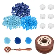 Wax Seal Kit, 150 Wax Beads, Candles, Bright Blue/Sapphire Blue/Tile Blue