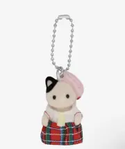 Sylvanian Families Calico Critters School Girl Tuxedo Cat Baby Keychain Epoch