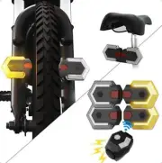 Bike Light LED Bicycle Wireless Remote Control Taillight Warning Lamp Front Rear