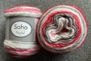 Herrschners Soho Playful 2 cakes Color 1158 Cherry Pie NEW Cotton/Acrylic