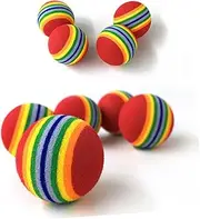 12Pcs Rainbow Ball Pet Interactive for Dogs Durable Chew Training Balls for Fetching and Teething Bright Colors for Easy Outdoor Play