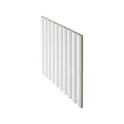 2400 x 1200mm 12mm Lining Panel White MDF Primed Demi Round 40mm - 2400mm