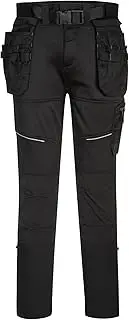 [Portwest] Mens KX343 Holster Construction Adjustable Cargo Work Pants Black, Large
