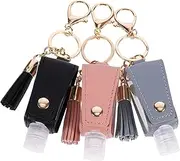 DONFAMDS 3Pcs Portable Keychain Hand Bottle Empty Travel Lotion Containers for Travel School Work Durable Reusable Design