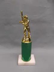 softball female green award trophy marble base team quantities personalized