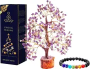 Crystal Tree Amethyst Stone Tree of Life Decor Living Room Bonsai Gemstone Chakra Natural Stones Gifts