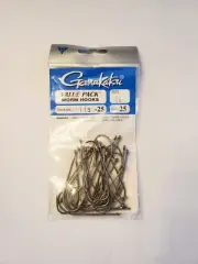 GAMAKATSU Hooks- #01115, 5/0 Straight Shank- Qty 25