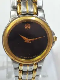 在飛比找Yahoo!奇摩拍賣優惠-瑞士製精品 MOVADO 藍寶石玻璃鏡面石英女錶 保證真品