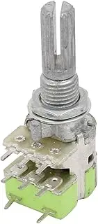 Aexit B50K (Control electrical) Ohm Dual Linear Taper Volume Control Potentiometer Switch (86ry835qf537) Silver Tone