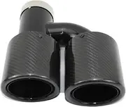 Car styling Modified exhaust Tip muffler tail throat 304 stainless steel and carbon fiber double outlet tail Tip(MULTI)