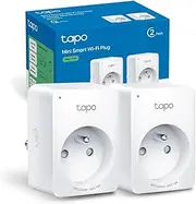 TP-Link Tapo P100(FR) 2 Pack WiFi Connected Socket Alexa and Google Home 10A Smart Plug, Remote Control Fan/Lamp by Smartphone, No Hub Required