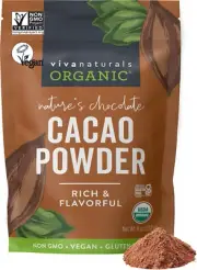 Organic Cacao Powder, 8 Oz - Unsweetened Cocoa Powder with Rich Dark Chocolate
