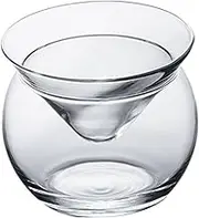 Stemless Martini Glasses with Chiller, 150ml Clear Caviar Serving Set, Easy to Clean Cocktail Glasses for Martini, Wine, Liquor Cocktail Stemless, Glass Chiller-