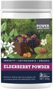 Power Super Foods Elderberry Powder Certified Organic 120g