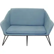 RAPIDLINE CARDINAL LOUNGE CHAIR 2 SEATER W1335 x D690 x H890mm Light Blue