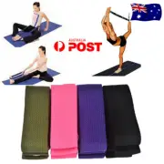 1.83m Yoga Cotton Stretch Strap D-Ring Belt Figure Waist Leg Fitness Exercise