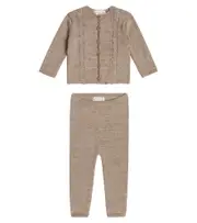 [Bonpoint] Bonpoint Baby Dangelou alpaca cardigan and pants set M 3 beige