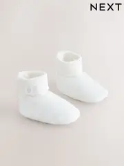 White Baby Bootie Shoes (0-18mths) (AY4871) | $14