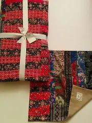 S2 Pottery Barn Pauline Boyd Apple Blossom Quilt Handmade Patchwork Pillow Cover