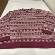 Travis Mathew Family Time Intarsia Crewneck Red 2XL