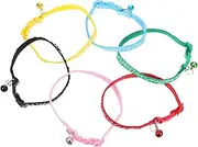 BUGUUYO 6Pcs Adjustable Breakaway Cat Collars with Bells Lightweight Comfortable Pet Necklace for Small Dogs Kittens Durable Safety Buckle Design