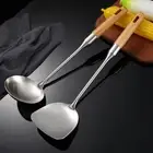 Long Handle Stainless Steel Wok Spatula Rice Spoon Ladle Restaurant